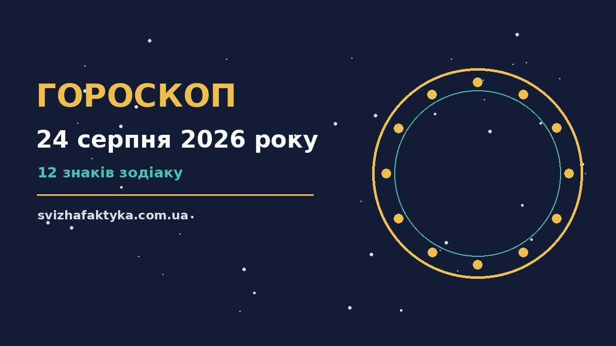 Зоряне небо над міською площею, символ щоденного гороскопу на 24 серпня 2026 року