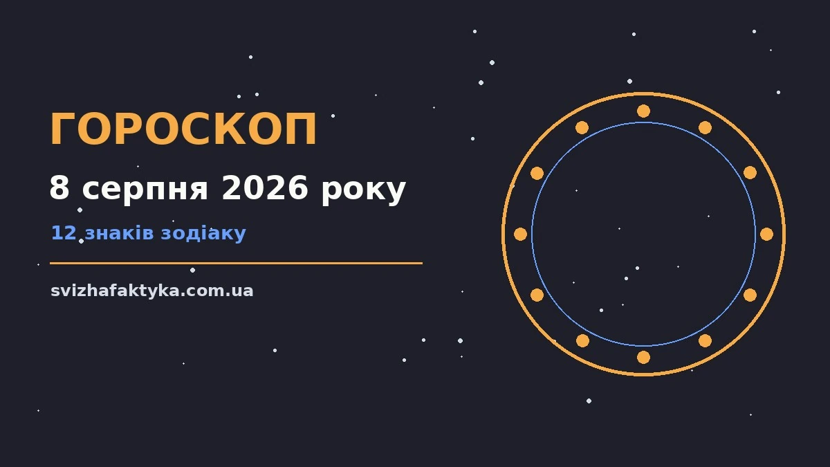 Астрологічний гороскоп на 8 серпня 2026 року для дванадцяти знаків зодіаку з практичними порадами