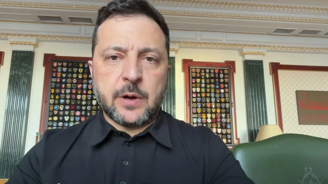 Володимир Зеленський під час відеозвернення 14 серпня 2026 року (скриншот із Facebook-сторінки Зеленського / фото